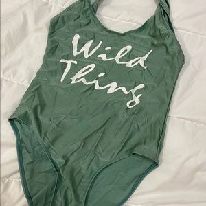 One piece bathing suit green bikini small